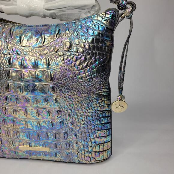 BRAHMIN Katie Mother of Pearl Melbourne Crossbody Purse Hologram Iridescent NWT - Picture 3 of 16
